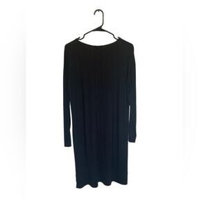 Eileen Fisher Long Sleeve Black Knee Length Dress Size‎ XS